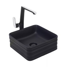 Դրվող լվացարան WeltWasser WW ELBACH 20755 MB 39.5x39.5x15 սմ, փայլատ սև