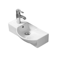 Կախովի լվացարան WeltWasser WW AISBACH 7950 GL-WT L 50.5x23.5x12.5 սմ, սպիտակ փայլուն