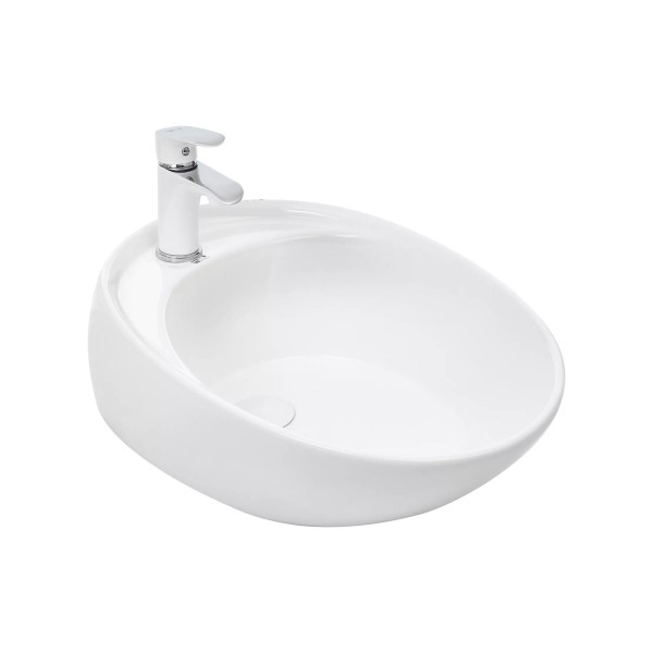 Դրվող լվացարան WeltWasser WW ELBACH 1037 59x38x19 սմ, սպիտակ փայլուն