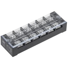 Տերմինալ կափարիչով սև 6 տեղ 2,5 մմ 25A TB-2506 IEK