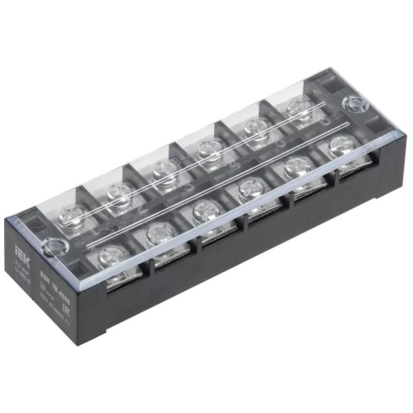 Տերմինալ կափարիչով սև 6 տեղ 2,5 մմ 25A TB-2506 IEK