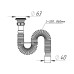 Aquant Սիֆոն-գոֆրե (գլխիկով)  1 1/4*40  (320mm-860mm)