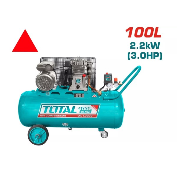 Կոմպրեսոր TOTAL TC1301006 (100լ, 2200Վտ, 144լ/ր, 8բար)
