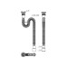 Aquant Սիֆոն գոֆրե գլխիկ ներժ 1 1/2*40/50 (3000մմ) (F133-30-MR)