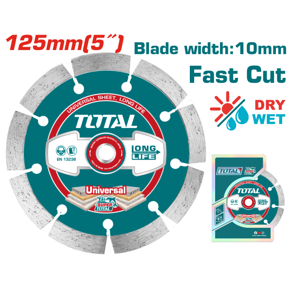 125մմx22․2մմ Ալմաստե սկավառակ TOTAL TAC2111253