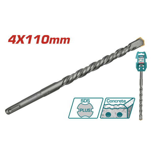 Հորատիչի գայլիկոն 4x110մմ SDS Plus TOTAL TAC310401 Հորատիչի գայլիկոն 4x110մմ SDS Plus TOTAL TAC310401