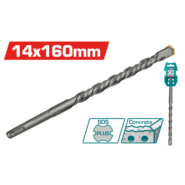 Հորատիչի գայլիկոն SDS Plus 14x160մմ TOTAL TAC311402