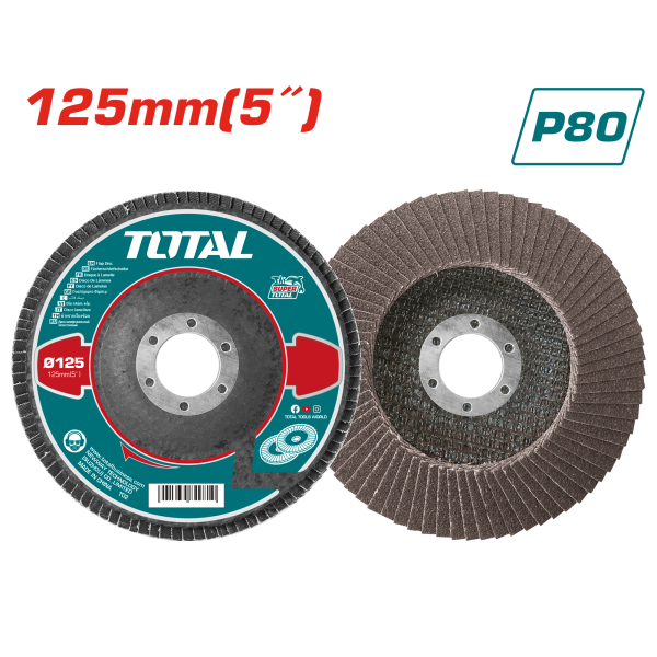 Հղկող սկավառակ շերտավոր 125մմ P80 TOTAL TAC631253