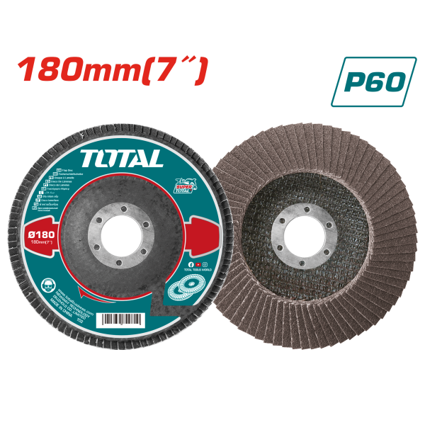 Թերթավոր հղկող սկավառակ 180մմ TOTAL TAC631802