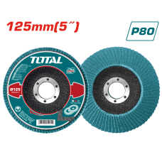 Շերտավոր հղկաթուղթ ցիրկոնե P80 125մմ TOTAL TAC641253