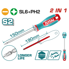 Պտուտակահան 2-ը 1-ում SL6+PH2 TOTAL THT250266