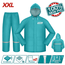 Անձրևի թիկնոց տաբատով XXL TOTAL THTRS031.XXL