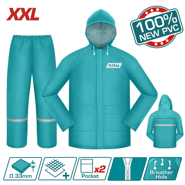 Անձրևի թիկնոց տաբատով XXL TOTAL THTRS031.XXL