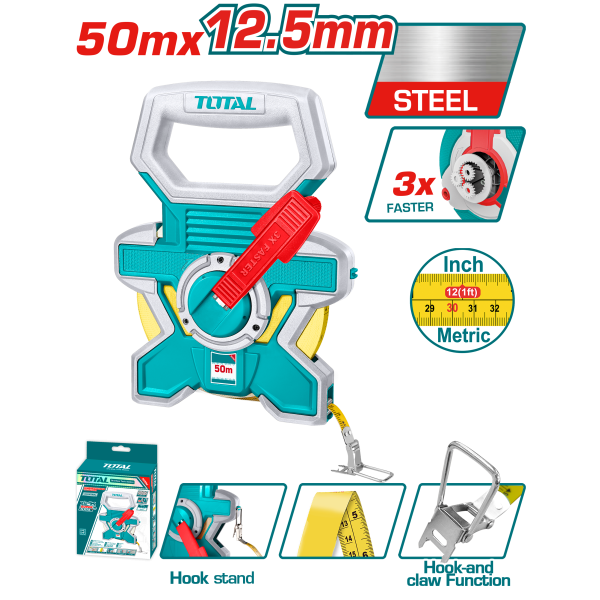 Պողպատե չափիչ ժապավեն TOTAL TMT08506
