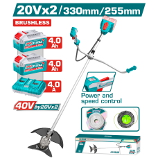 Խոտհնձիչ մարտկոցային 40Վ (2x20Վ) 330/255մմ (2 մարտկոցով, լիցքավորիչով) TOTAL TSTLI202521